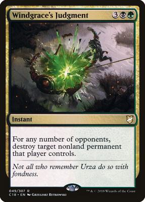 Windgrace's Judgment card from Commander 2018