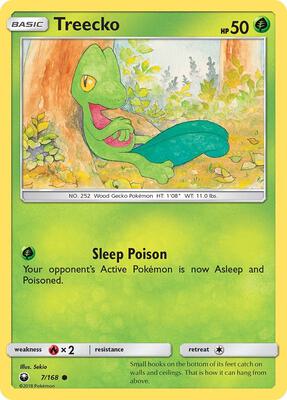 Treecko (7) card from SM - Celestial Storm