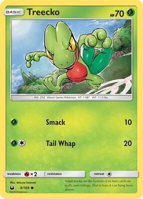 Treecko (8) card from SM - Celestial Storm