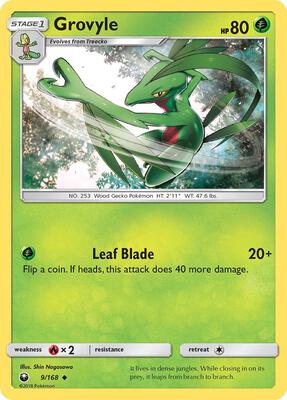 Grovyle card from SM - Celestial Storm