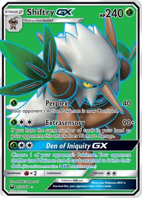 Shiftry GX (Full Art) card from SM - Celestial Storm