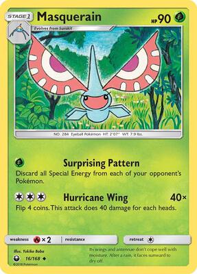 Masquerain card from SM - Celestial Storm