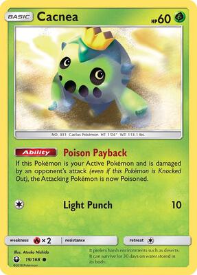 Cacnea card from SM - Celestial Storm