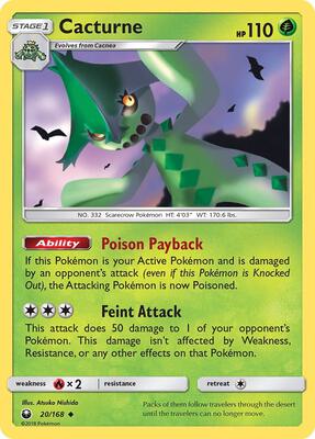 Cacturne card from SM - Celestial Storm