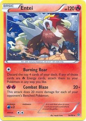Entei - 14/98 (Cosmos Holo) card from Blister Exclusives