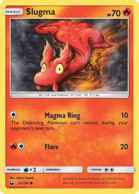 Slugma card from SM - Celestial Storm