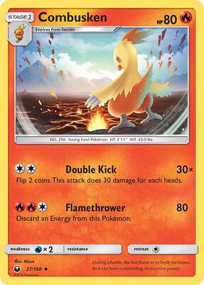 Combusken card from SM - Celestial Storm