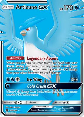Articuno GX (Full Art) card from SM - Celestial Storm