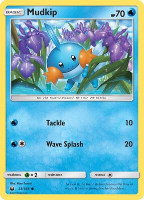 Mudkip (33) card from SM - Celestial Storm