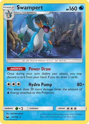 Swampert card from SM - Celestial Storm