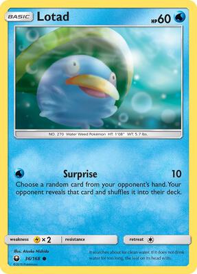 Lotad card from SM - Celestial Storm