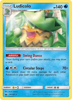 Ludicolo card from SM - Celestial Storm