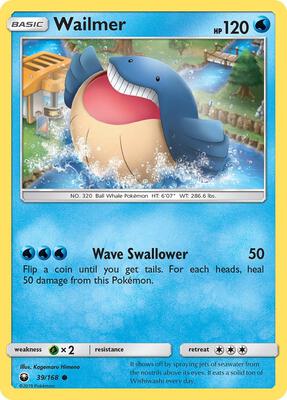 Wailmer card from SM - Celestial Storm