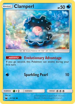 Clamperl card from SM - Celestial Storm