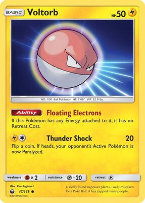 Voltorb card from SM - Celestial Storm