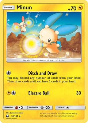 Minun card from SM - Celestial Storm