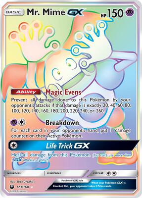 Mr. Mime GX (Secret) card from SM - Celestial Storm