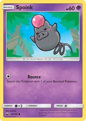Spoink card from SM - Celestial Storm