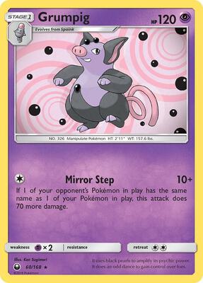 Grumpig card from SM - Celestial Storm