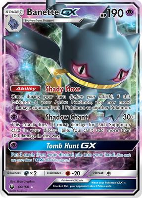 Banette GX card from SM - Celestial Storm