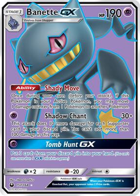 Banette GX (Full Art) card from SM - Celestial Storm