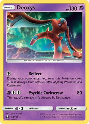 Deoxys (68) card from SM - Celestial Storm