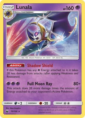 Lunala card from SM - Celestial Storm