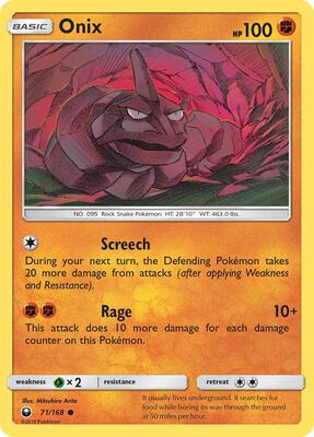 Onix card from SM - Celestial Storm