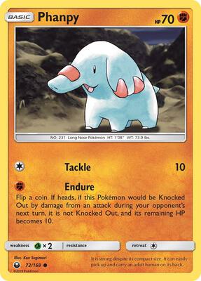 Phanpy card from SM - Celestial Storm