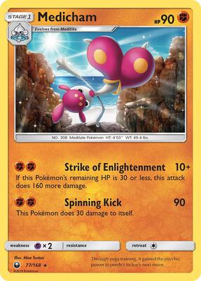 Medicham card from SM - Celestial Storm