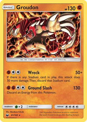 Groudon card from SM - Celestial Storm