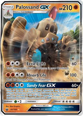 Palossand GX card from SM - Celestial Storm