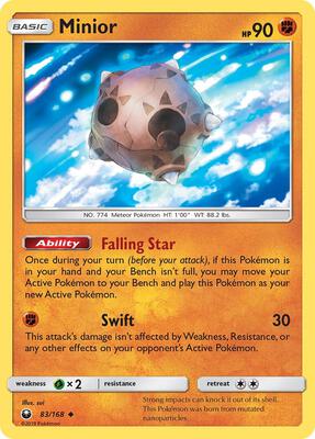 Minior card from SM - Celestial Storm