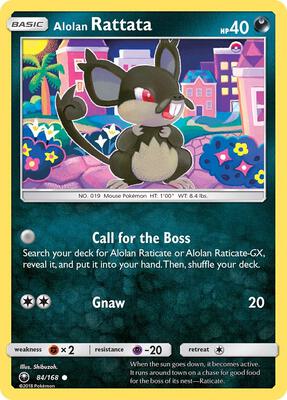 Alolan Rattata card from SM - Celestial Storm