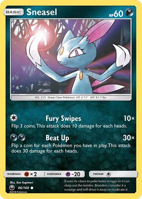 Sneasel card from SM - Celestial Storm