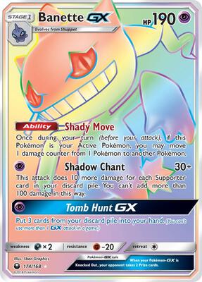 Banette GX (Secret) card from SM - Celestial Storm