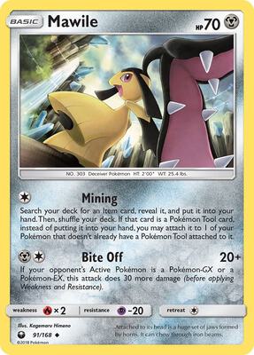 Mawile card from SM - Celestial Storm