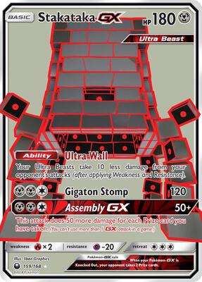 Stakataka GX (Full Art) card from SM - Celestial Storm