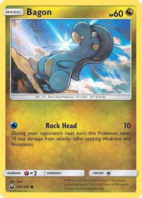 Bagon (103) card from SM - Celestial Storm