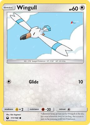 Wingull card from SM - Celestial Storm