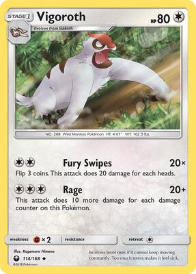 Vigoroth card from SM - Celestial Storm