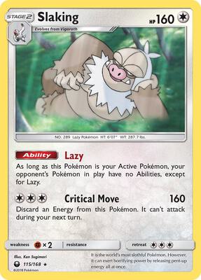 Slaking card from SM - Celestial Storm