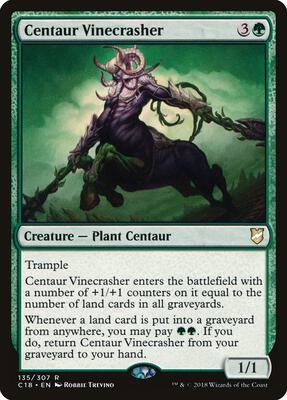 Centaur Vinecrasher card from Commander 2018
