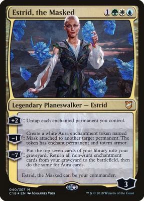 Estrid, the Masked card from Commander 2018