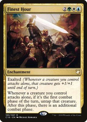 Finest Hour card from Commander 2018
