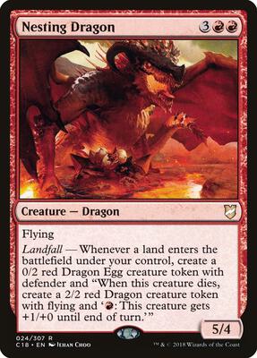 Nesting Dragon card from Commander 2018
