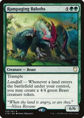 Rampaging Baloths card from Commander 2018