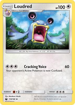 Loudred card from SM - Celestial Storm
