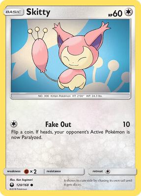 Skitty card from SM - Celestial Storm