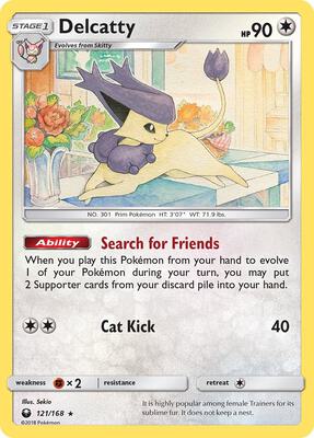 Delcatty card from SM - Celestial Storm